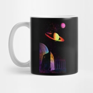 Saturn Neptune and Jupiter Converge (Trippier Colors, Borderless) Mug